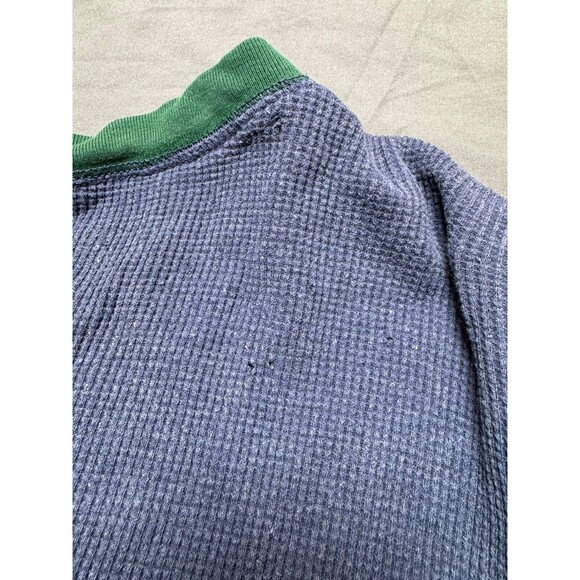 Vtg Men’s XXL 90’s Disney Goofy Thermal Henley Embroidered Navy Blue Vintage - Picture 13 of 13
